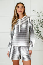 Situationally Sound Striped Long Sleeve Top and Shorts Set (S-XL)