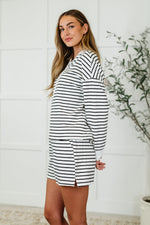 Situationally Sound Striped Long Sleeve Top and Shorts Set (S-XL)