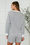 Situationally Sound Striped Long Sleeve Top and Shorts Set (S-XL)
