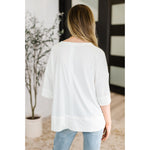 Stay On Top Relaxed Tee in Off White (S-3X)