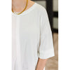 Stay On Top Relaxed Tee in Off White (S-3X)