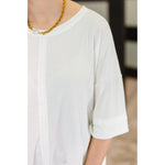 Stay On Top Relaxed Tee in Off White (S-3X)