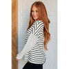 Super Clever Patchwork Striped Top in Ivory (S-3XL)