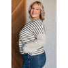 Super Clever Patchwork Striped Top in Ivory (S-3XL)