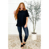 The Layback Relaxed Basic Tee in Black (S-3X)