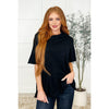 The Layback Relaxed Basic Tee in Black (S-3X)