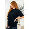 The Layback Relaxed Basic Tee in Black (S-3X)
