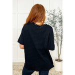 The Layback Relaxed Basic Tee in Black (S-3X)