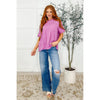 The Layback Relaxed Basic Tee in Hot Magenta (S-3X)