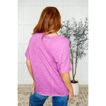 The Layback Relaxed Basic Tee in Hot Magenta (S-3X)