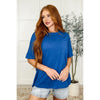 The Layback Relaxed Basic Tee in Royal Blue (S-3X)