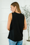 Thread Lightly Ribbed Knit Tank in Black (S-3X)