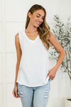 Thread Lightly Ribbed Knit Tank in Ivory (S-3X)