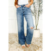 Judy Blue Tucker High Rise Vintage Wash Wide Leg Jeans