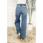 Judy Blue Tucker High Rise Vintage Wash Wide Leg Jeans