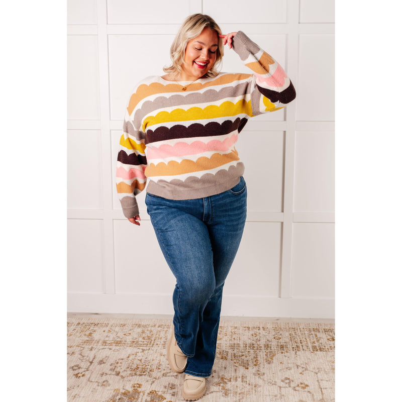 Wave After Wave Striped Sweater (S-XL)