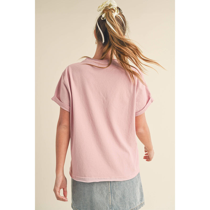 AEMI + CO Mali Short Sleeve Tee in Cherry Blossom