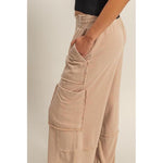 Light Taupe Oversized Utility Sweats