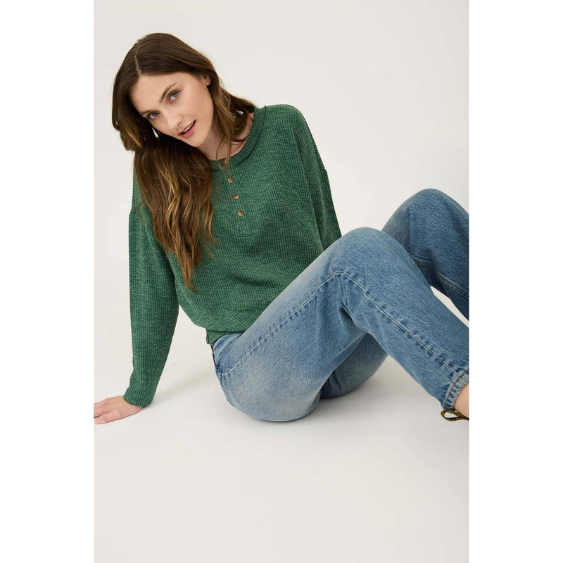 Hunter Green Henley Top