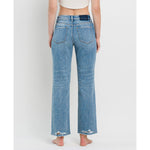 Vervet High Rise Distressed Slim Wide Leg Jeans (25-31)