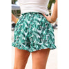 {PREORDER} Sunny Strolls High Waisted Shorts in Palm Leaf (S-3XL)