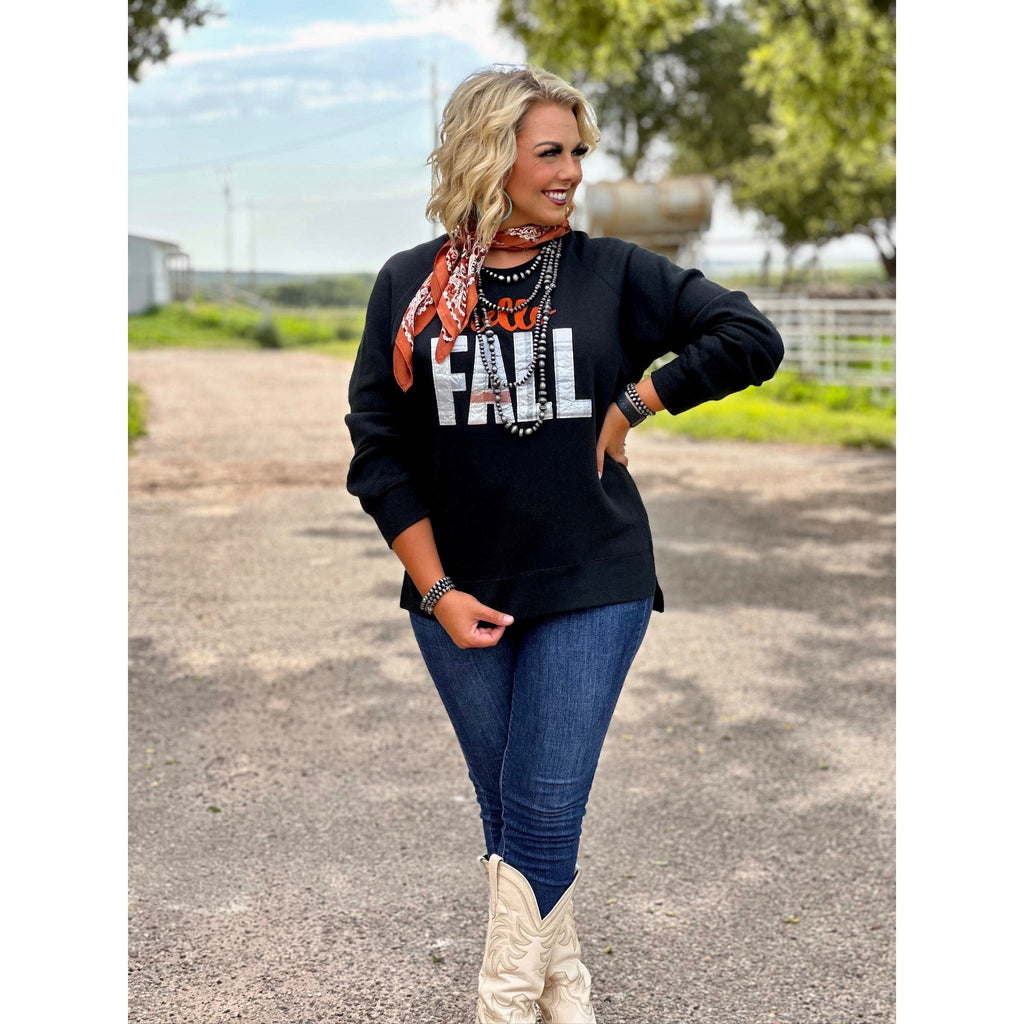 Hello Fall Applique Sweatshirt (S-2XL)