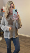 Star Crochet Open Knit Sweater