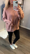 Easel Mauve Oversized Soft Sweater