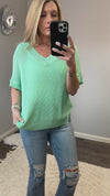 Mint Short Sleeve Sweater Top (S-XL)