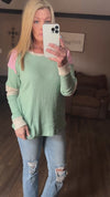 Spring Forward Color Block Long Sleeve Top