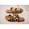 Naughty Monkey Spirited Dual Strap Slide in Leopard