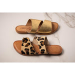Naughty Monkey Spirited Dual Strap Slide in Leopard
