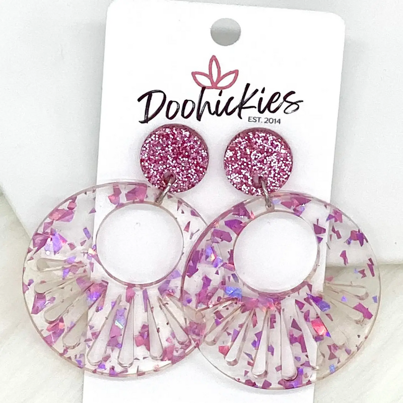2.25" Disco Starburst Acrylic Earrings (Choose Your Color)