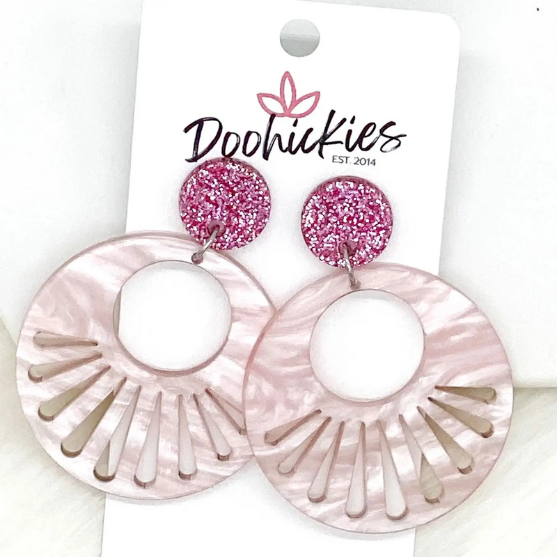 2.25" Disco Starburst Acrylic Earrings (Choose Your Color)