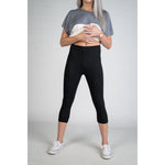 Capri Leggings Yoga band  in BLACK - Texas Two Boutique