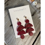 Red Wine Dangle Earrings